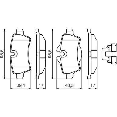 0 986 494 645 Bremsbelagsatz, Scheibenbremse