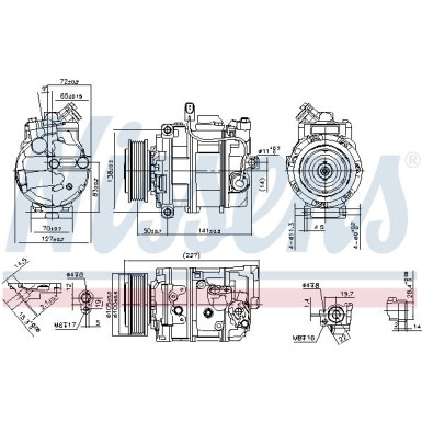 Nissens | Kompressor, Klimaanlage | 890173