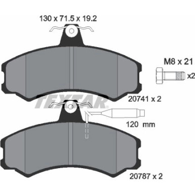 2074101 Bremsbelagsatz, Scheibenbremse