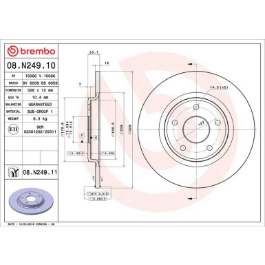 Brembo | Bremsscheibe | 08.N249.11