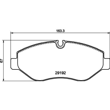 Hella | Bremsbelagsatz, Scheibenbremse | 8DB 355 005-521