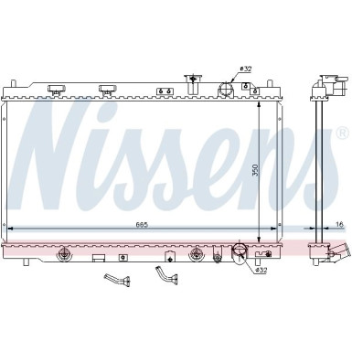 Nissens | Kühler, Motorkühlung | 640941