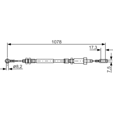 1 987 482 002 Seilzug, Feststellbremse 1 987 482 002 Seilzug, Feststellbremse
