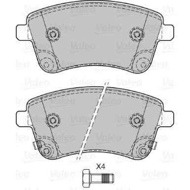 Valeo | Bremsbelagsatz, Scheibenbremse | 601141