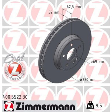 Zimmermann Bremsscheibe FORMULA S 400.5522.30
