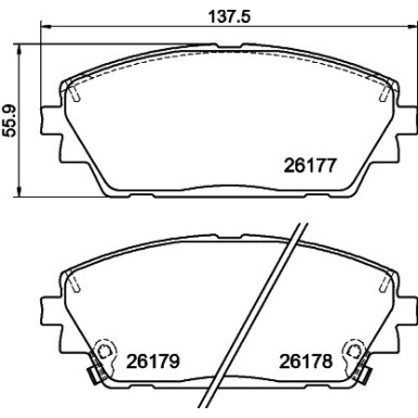 2617701 Bremsbelagsatz, Scheibenbremse