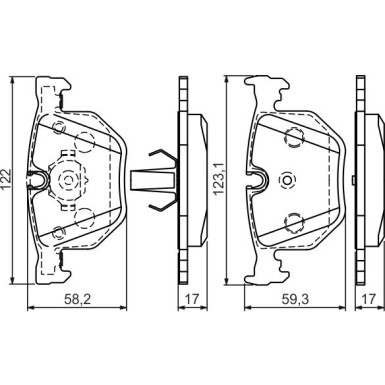 0 986 494 286 Bremsbelagsatz, Scheibenbremse