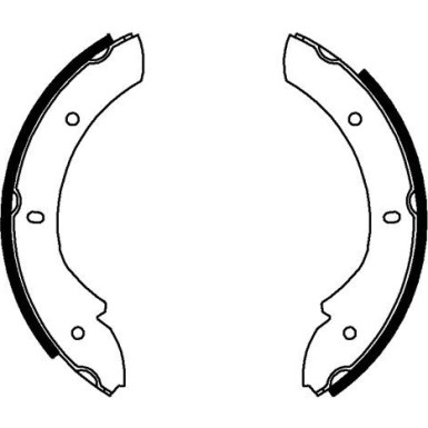 Hella | Bremsbackensatz, Feststellbremse | 8DA 355 050-101
