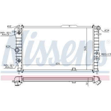 Nissens | Kühler, Motorkühlung | 630641