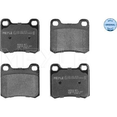 Meyle Bremsbelagsatz, Scheibenbremse MEYLE-ORIGINAL: True to OE 025 206 8715