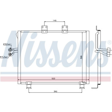 Nissens | Kondensator, Klimaanlage | 940017