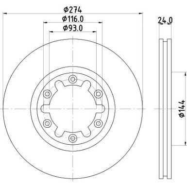 Hella | Bremsscheibe | 8DD 355 111-741