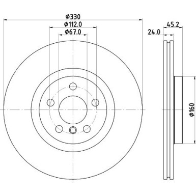 Hella | Bremsscheibe | 8DD 355 122-641
