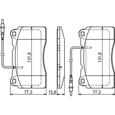 0 986 424 738 Bremsbelagsatz, Scheibenbremse
