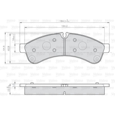 Valeo | Bremsbelagsatz, Scheibenbremse | 872231