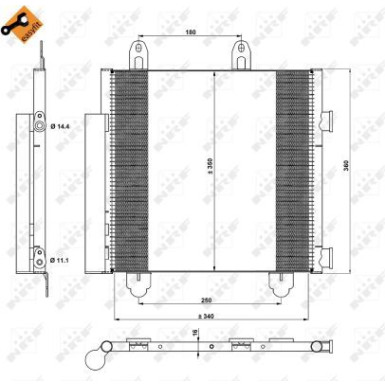 350231 Kondensator, Klimaanlage EASY FIT