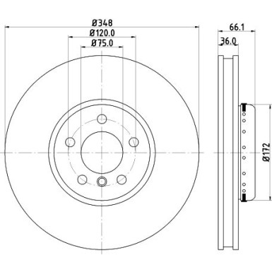 Hella Bremsscheibe Pro High Carbon 8DD 355 120-881