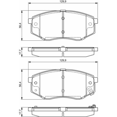 BOSCH Bremsbelagsatz, Scheibenbremse 0 986 494 692