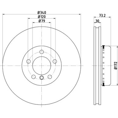 Hella | Bremsscheibe | 8DD 355 120-811
