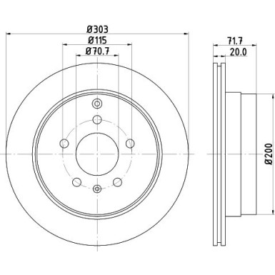 Hella | Bremsscheibe | 8DD 355 114-411