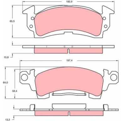 GDB742 Bremsbelagsatz, Scheibenbremse