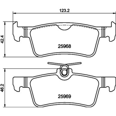 8DB 355 021-701 Bremsbelagsatz, Scheibenbremse