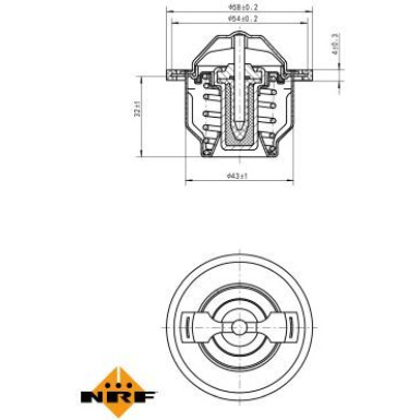 NRF Thermostat, Kühlmittel EASY FIT 725205