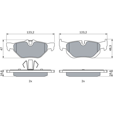 0 986 494 272 Bremsbelagsatz, Scheibenbremse