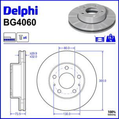 Delphi Bremsscheibe BG4060
