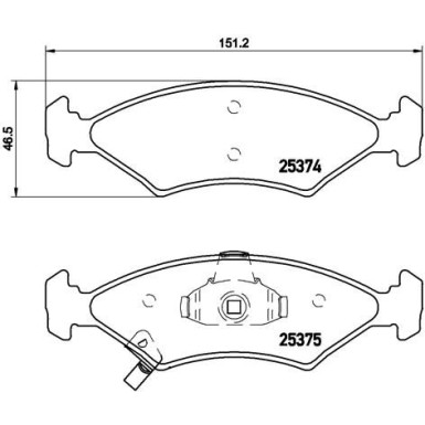 Brembo | Bremsbelagsatz, Scheibenbremse | P 30 062