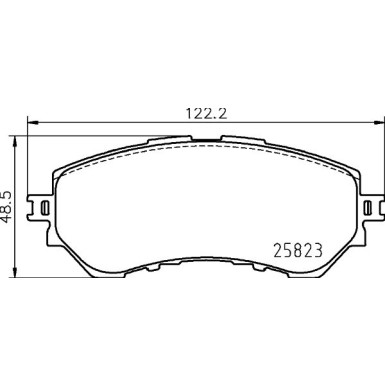 Hella | Bremsbelagsatz, Scheibenbremse | 8DB 355 025-711