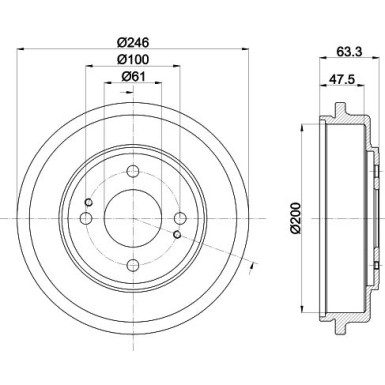 Hella | Bremstrommel | 8DT 355 302-401
