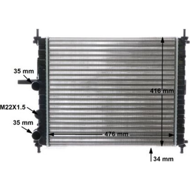 Mahle | Kühler, Motorkühlung | CR 1442 000S