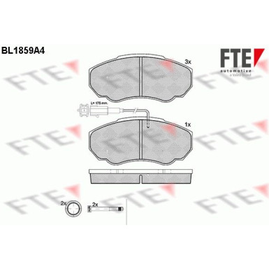 9010437 Bremsbelagsatz, Scheibenbremse