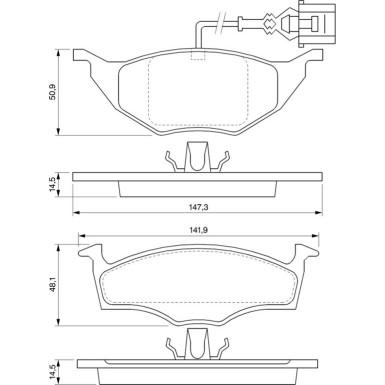 0 986 424 632 Bremsbelagsatz, Scheibenbremse