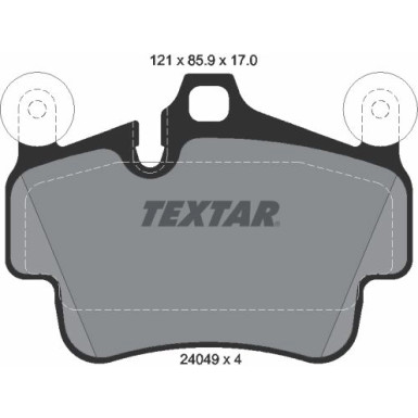 Textar | Bremsbelagsatz, Scheibenbremse | 2404901
