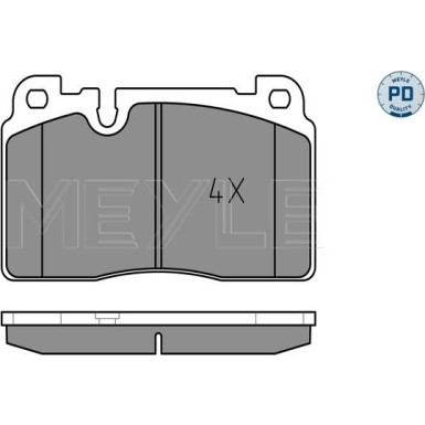 025 256 4316/PD Bremsbelagsatz, Scheibenbremse MEYLE-PD: Advanced performance and design.