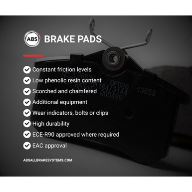 A.B.S Bremsbelagsatz, Scheibenbremse 35172