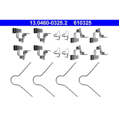 ATE | Zubehörsatz, Scheibenbremsbelag | 13.0460-0325.2