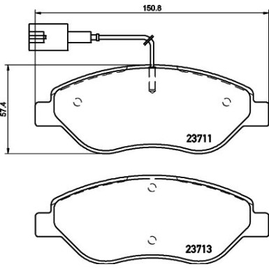 Hella | Bremsbelagsatz, Scheibenbremse | 8DB 355 020-561