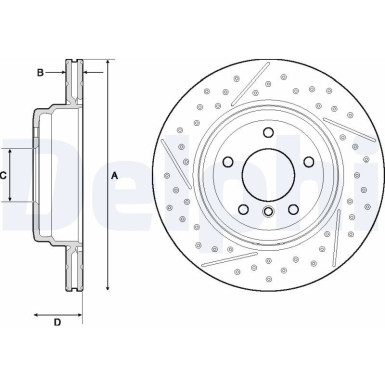 Delphi | Bremsscheibe | BG4714C