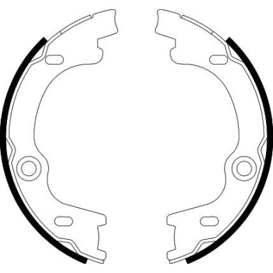 Hella | Bremsbackensatz, Feststellbremse | 8DA 355 050-881