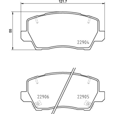Brembo Bremsbelagsatz, Scheibenbremse PRIME LINE P 30 114