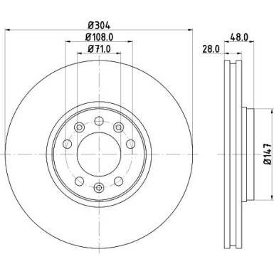 Hella | Bremsscheibe | 8DD 355 113-671
