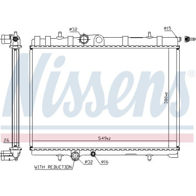 Nissens | Kühler, Motorkühlung | 63744A