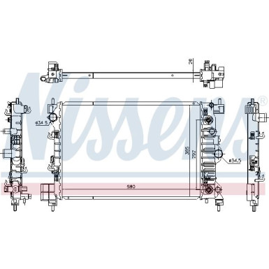 Nissens | Kühler, Motorkühlung | 630778
