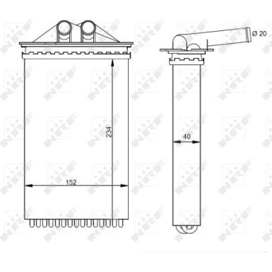 54331 Wärmetauscher, Innenraumheizung 54331 Wärmetauscher, Innenraumheizung