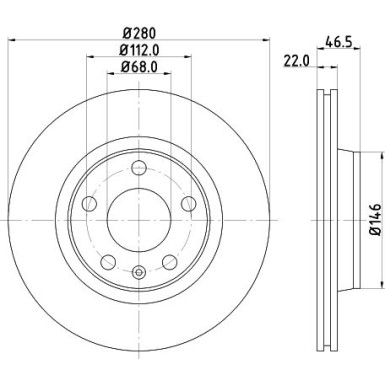 Hella | Bremsscheibe | 8DD 355 105-531