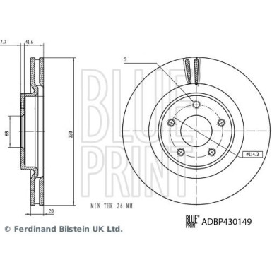 ADBP430149 Bremsscheibe