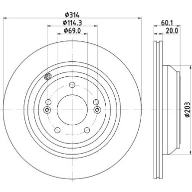 Hella | Bremsscheibe | 8DD 355 122-581